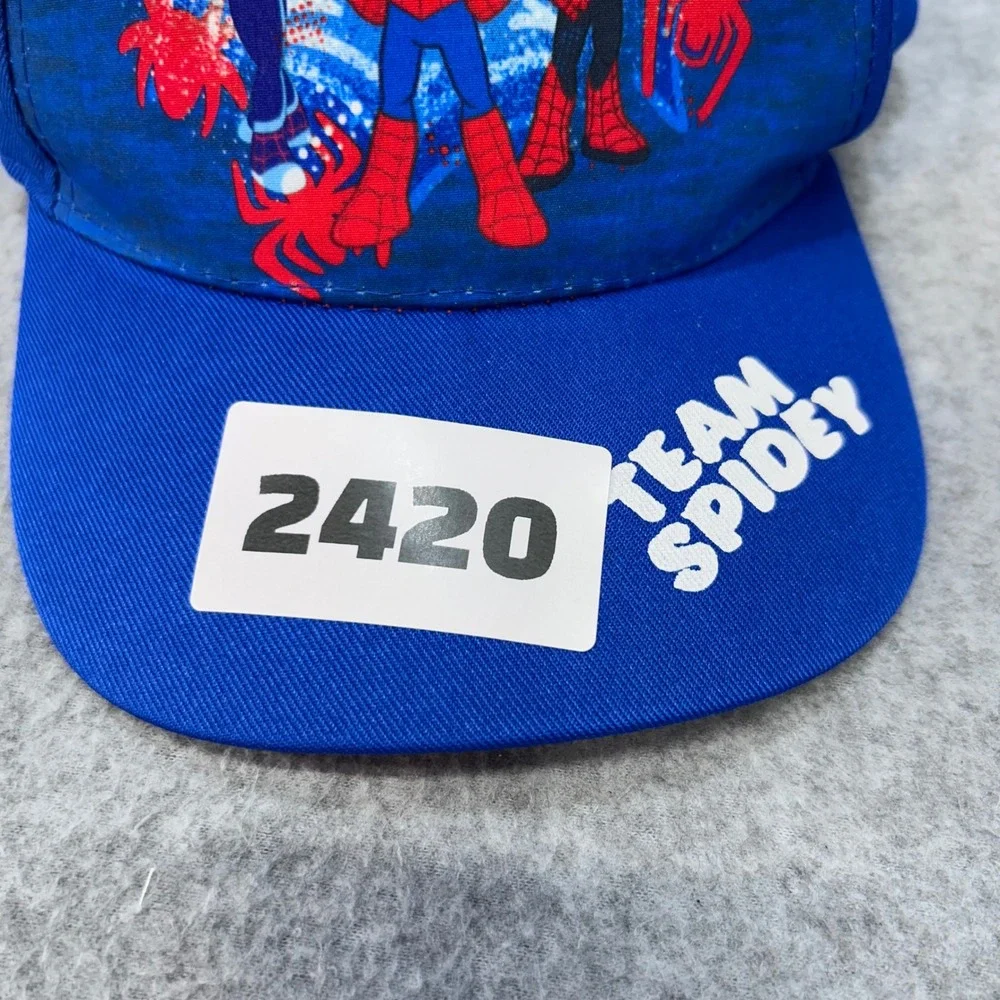Team Spidey Kids Blue Marvel Disney Junior Baseball Cap Snapback Hat OSFM